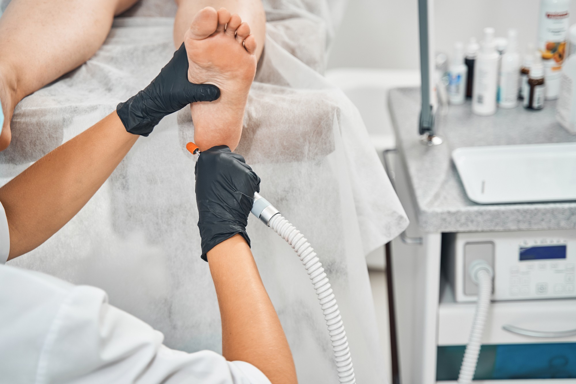 Focused Photo On Female Hands Holding Pedicure Instrument